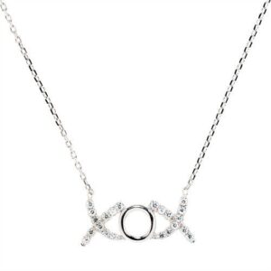 Collier Argent et Zirconiums XOX*