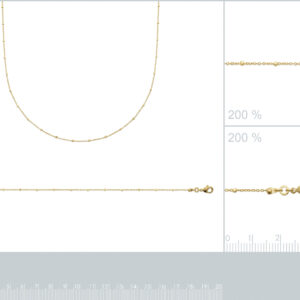 Chaine Plaqué Or, Cubes