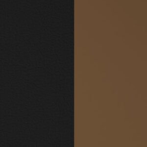 Simili cuir Noir grainé/Expresso pour bague 8 mm