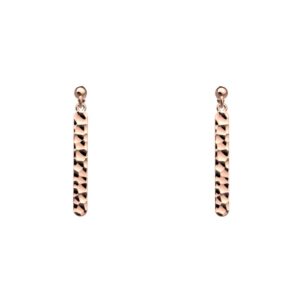 Boucles d'Oreilles Pure Martelées Rose Gold 25 mm