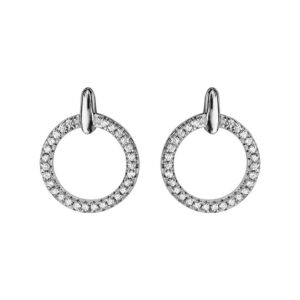 Boucles d'oreilles Cercles Argent & Zirconiums