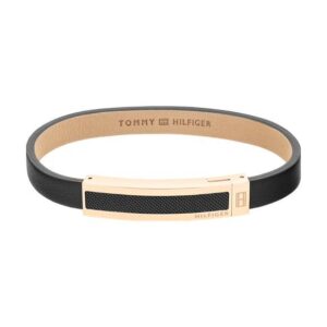 Bracelet Homme cuir noir, Tommy Hilfiger