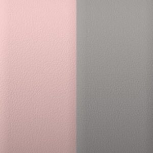 Cuir Rose/Gris pour pendentif rond 16 mm