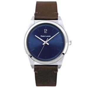 Montre homme "Candide", cuir marron, Pierre Lannier