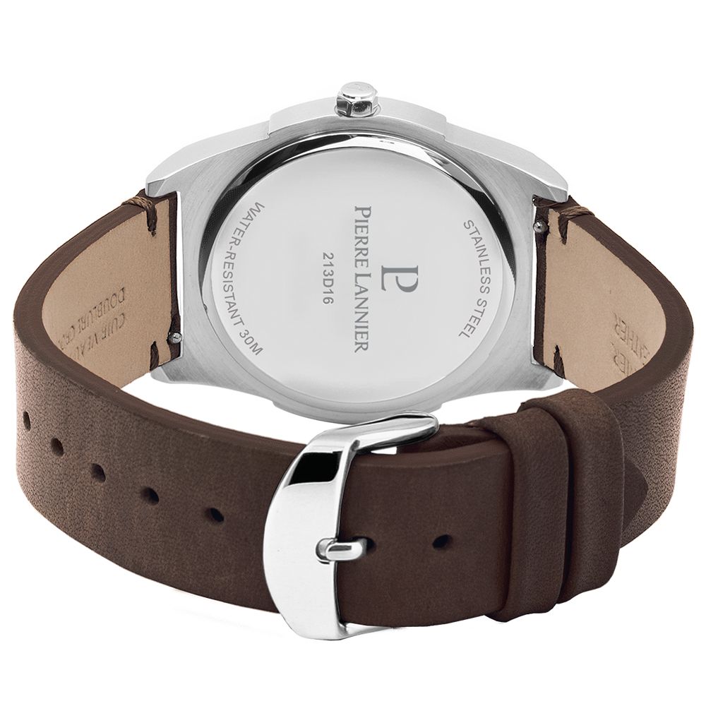 Montre homme "Candide", cuir marron, Pierre Lannier – Image 3