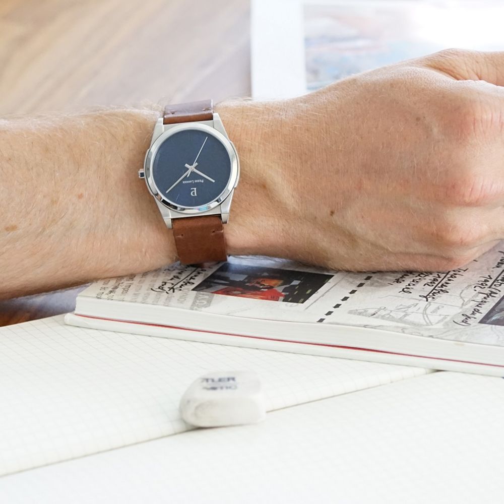 Montre homme "Candide", cuir marron, Pierre Lannier – Image 4