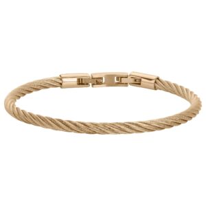 Bracelet jonc tressé acier Doré, Phebus