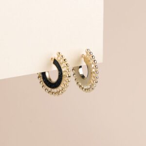 Boucles d'oreilles Eudes, Gala Noir, 25 mm
