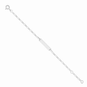 Gourmette bébé Argent, maille alternée 1/1