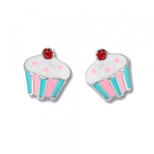 Boucles d'oreilles enfant, Argent, Cupcakes