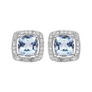 Boucles d'oreilles Argent, topaze et Zirconiums