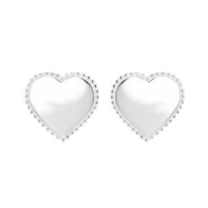 Boucles d'oreilles Argent Coeur 12 mm