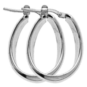 Créoles argent twistée ovales Ø 20 mm