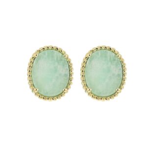 Boucles d'Oreilles Plaqué Or et Amazonite, Anamila