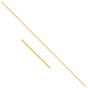Chaine Plaqué or, maille gourmette Diamanté Ø 2.75 mm, 55 cm