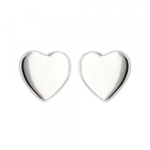 Boucles d'oreilles Coeurs 8 mm, argent