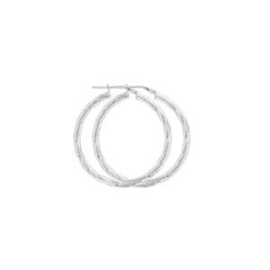 Créoles Argent Torsadé 3 mm Ø 30 mm