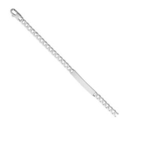 Gourmette Argent, Maille gourmette 6 mm, 21 cm