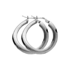 Créoles twistées, Argent, Fil 3,5 mm Ø 20