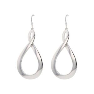 Boucles d'oreilles argent Pendantes 5 cm, twistée