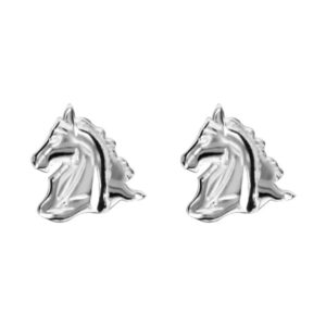 Boucles d'oreilles argent, Tête de Cheval