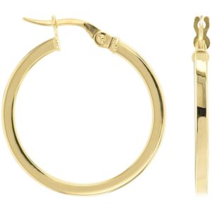 Créoles Fil carré 2 mm Ø 18 mm, Or jaune