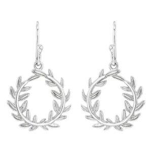 Boucles d'Oreilles pendantes Argent, Couronne Triomphale Ø 15 mm