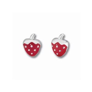 Boucles d'oreilles Enfant Argent, Fraises 7 x 5 mm