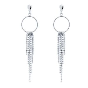 Boucles d'oreilles Argent, pendantes 7.7 cm