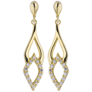 Boucles d'oreilles, Or et Zirconiums