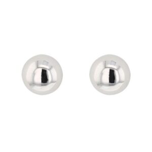 Boucles d'oreilles Boules ø 7 mm, or blanc