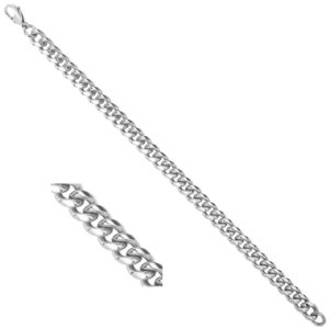 Bracelet acier, maille gourmette 7 mm, 21 cm, Phébus