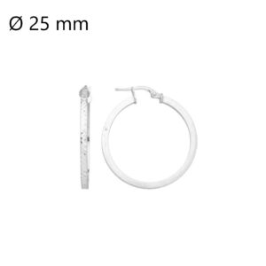 Créoles Argent fantaisie Ø 25 mm