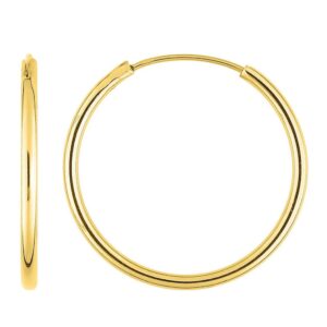 Créoles Plaqué Or, fil 2 mm, Ø 30 mm