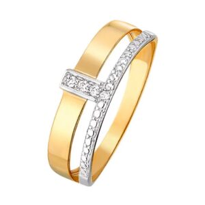 Bague Fantaisie Or jaune et Diamants