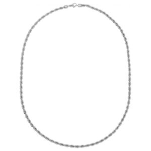 Collier homme, maille torsadée acier 3.5 mm