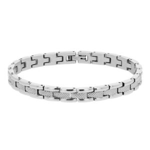 Bracelet acier texturé 7 mm, Harvey Stone
