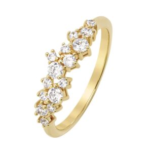 Bague Plaqué or et Zirconiums, Sully