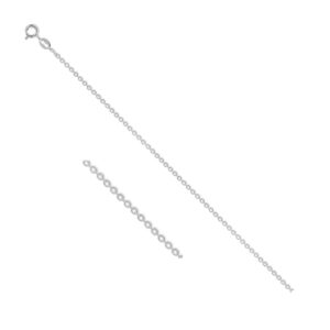 Chaine argent, maille forçat 1.8 mm, 45 cm