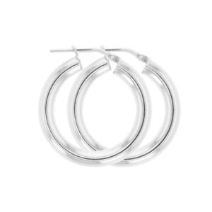 Créoles Argent, fil rond 4 mm Ø 20 mm