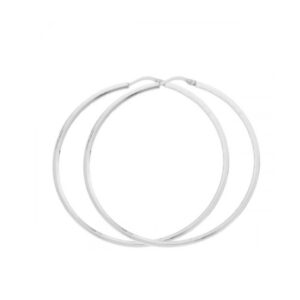 Créoles argent, fil carré 2 mm, Ø 45 mm
