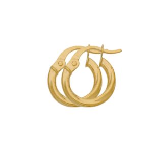 Créoles Or jaune,  fil torsadé 1.5 mm, Ø 8 mm