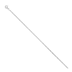 Chaine argent, maille forçat Ø 1.8 mm, 55 cm