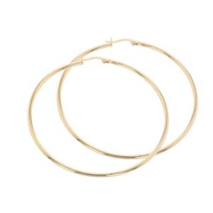 Créoles Plaqué or Ø 60 mm, fil Rond 1.5 mm, Sully