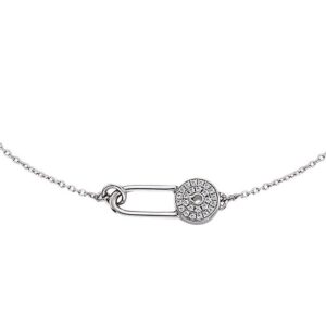 Collier "Cadenas du Pont des Arts", argent et zirconiums, Jourdan