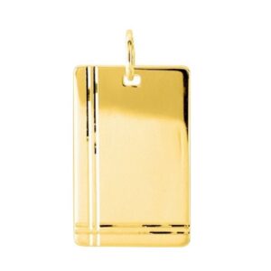 Pendentif plaqué or 25 x 16 mm, à graver