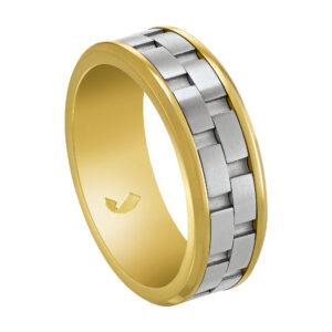 Bague "Oahu" acier et dorée, Jourdan