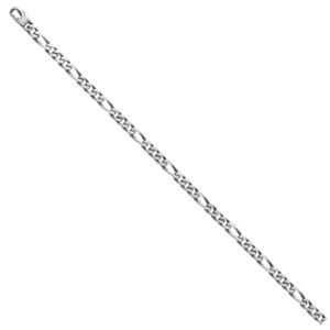 Collier argent vieilli, maille alternée 1/3, 3.5 mm