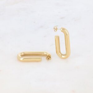 Créoles longues ovales 20 x 45 mm, IKITA