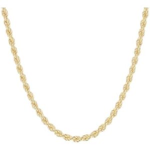 Collier plaqué or, maille corde Ø 3 mm, 50 cm Sully